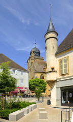 Historic center and streets of Paray le Monial in Burgundy, France