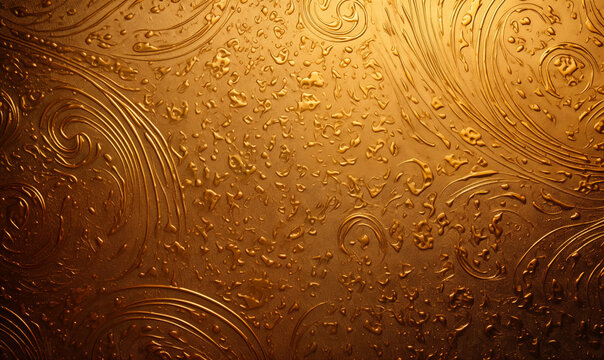 Abstract retro metallic foil golden background