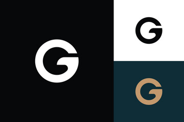 letter g monogram vector logo design - obrazy, fototapety, plakaty