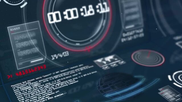 Scifi Interface computer screens, UI HUD Animation