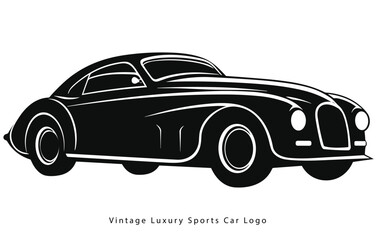 Vintage Luxury Sports Car Design , Classic Vintage Sports Car. Vector and illustration