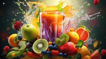 ripe freshness juice drink garden illustration background fresh, harvest food, natural vitamin ripe...