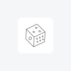 Gaming cubes, thin line icon, grey outline icon, pixel perfect icon