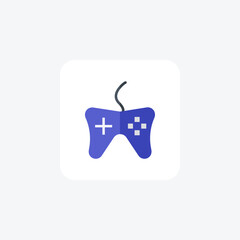Controller, gaming, joystick flat color icon, pixel perfect icon