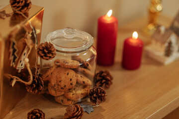Cookies and candles during holidays