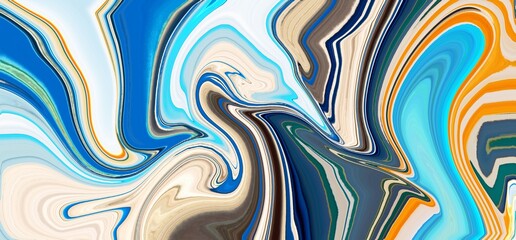 Obraz premium Artificial texture tile background mixed color wallpaper. textile Swirl gradient creative ink in water marble design