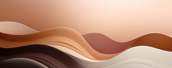 Abstract background with soft 3d shapes and waves