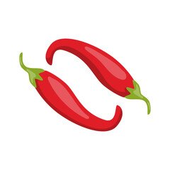red chili logo vector, cafe and restaurant logo in white background
