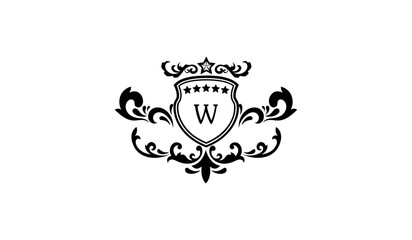 Luxury Crown Leaves Logo W