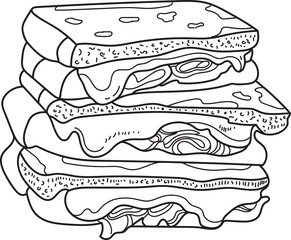 Sandwich food outline