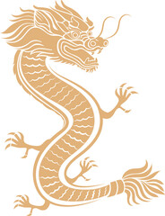 Fototapeta premium Dragon flat design Chinese new year decoration