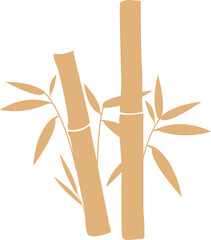 Bamboo tree stick flat design