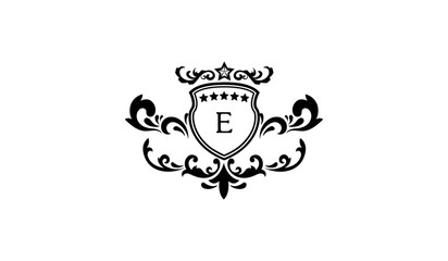 Luxury Crown Leaves Logo E