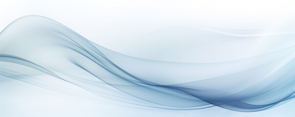 Abstract soft waiving lines smoke background in white and blue colour - obrazy, fototapety, plakaty