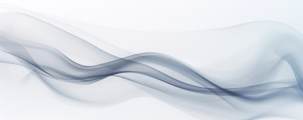 Abstract soft waiving lines smoke background in white and blue colour
