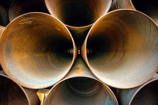 abstract composition of petrochemical oil and gas pipelines. LNG. Natural gas pipeline. Piping and transmission of LNG through buried or subsea pipelines.