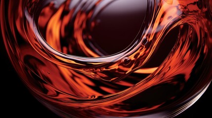 red liquid wine drink wine swirl crystal illustration background ry, celebrate closeup, splashing...