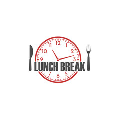  Lunch break icon isolated on transparent background