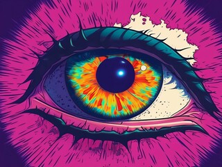 eye of the person, macro, illustration