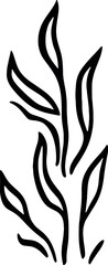 Naklejka premium Underwater plants thrive, gracefully swaying in the currents of a serene aquatic world. Generative AI