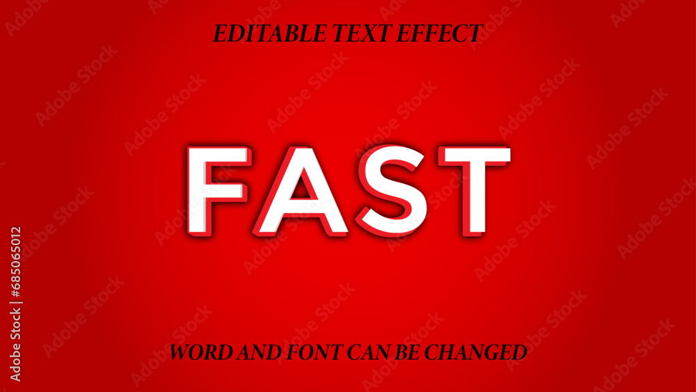 Wall mural fast editable text effect. text effect vector illustration