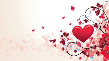 valentine vector Arrange the composition