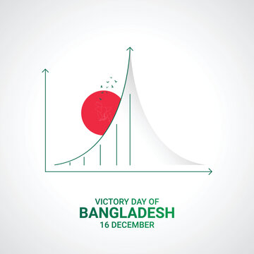 December 16, Happy Victory Day of Bangladesh. Creative Victory day of Bangladesh.