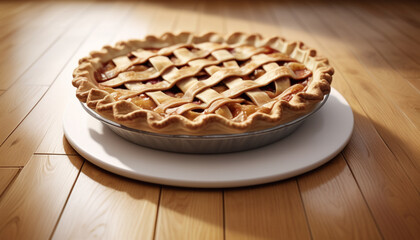 Appetizing view of apple pie