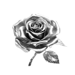  Silver rose isolated