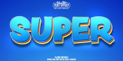 Cartoon editable text effect, customizable animation and characters 3D font style