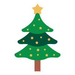 Christmas tree decoration illustration