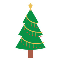 Christmas tree decoration illustration