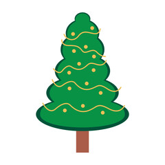 Christmas tree decoration illustration