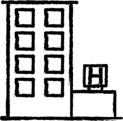 kiosk vector icon in grunge style