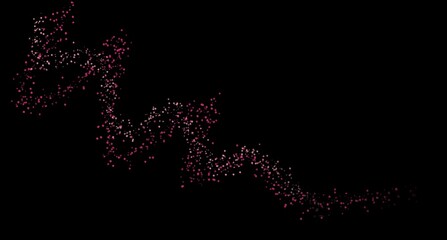 black and pink minimalist illustration of galaxy, outer space drawn concept.