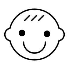 Obraz premium Baby boy solid glyph icon illustration