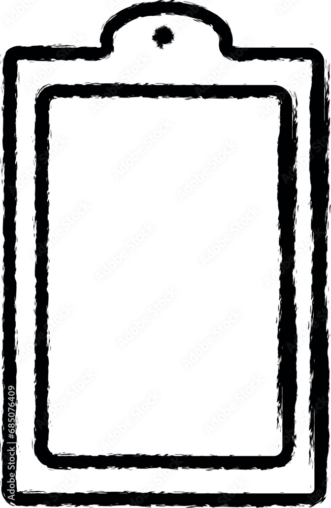 Poster chopping board simple line vector icon in grunge style