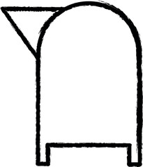 post box sign vector icon in grunge style