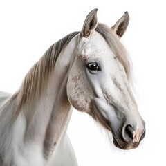 Obraz premium Beautiful horse on white background, isolated, professional animal photo