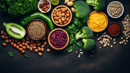 Fototapeta na wymiar Vegan protein source. Legumes beans lentils