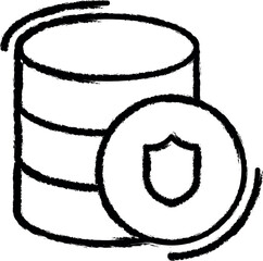 Database, security, networking vector icon in grunge style