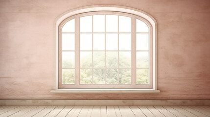 Vintage blank window inside room