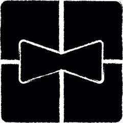 gift vector icon in grunge style