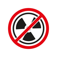 No radioactive substances icon. Vector illustration. PS 10.