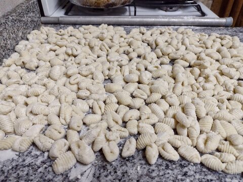 Homemade gnocchi closeup - Powered by Adobe