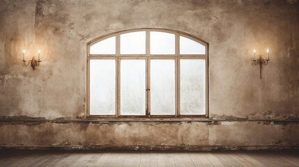 Fototapeta na wymiar Vintage blank window inside room