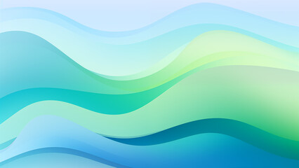 Obraz premium Blue and green gradient flat vector image for wallpapers