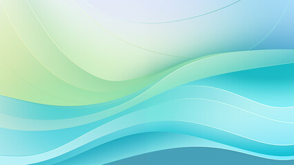 Obraz premium Blue and green gradient flat vector image for wallpapers
