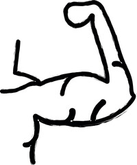 Penis, man organ vector icon in grunge style