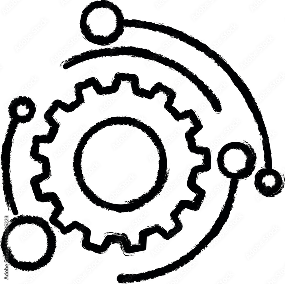 Poster automation mark vector icon in grunge style